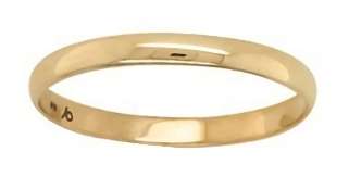 9k / 9ct gold Wedding Band / Ring, 3mm wide, half round, size W, X, Y or Z