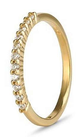 9k / 9ct gold Cz Eternity Band / Ring