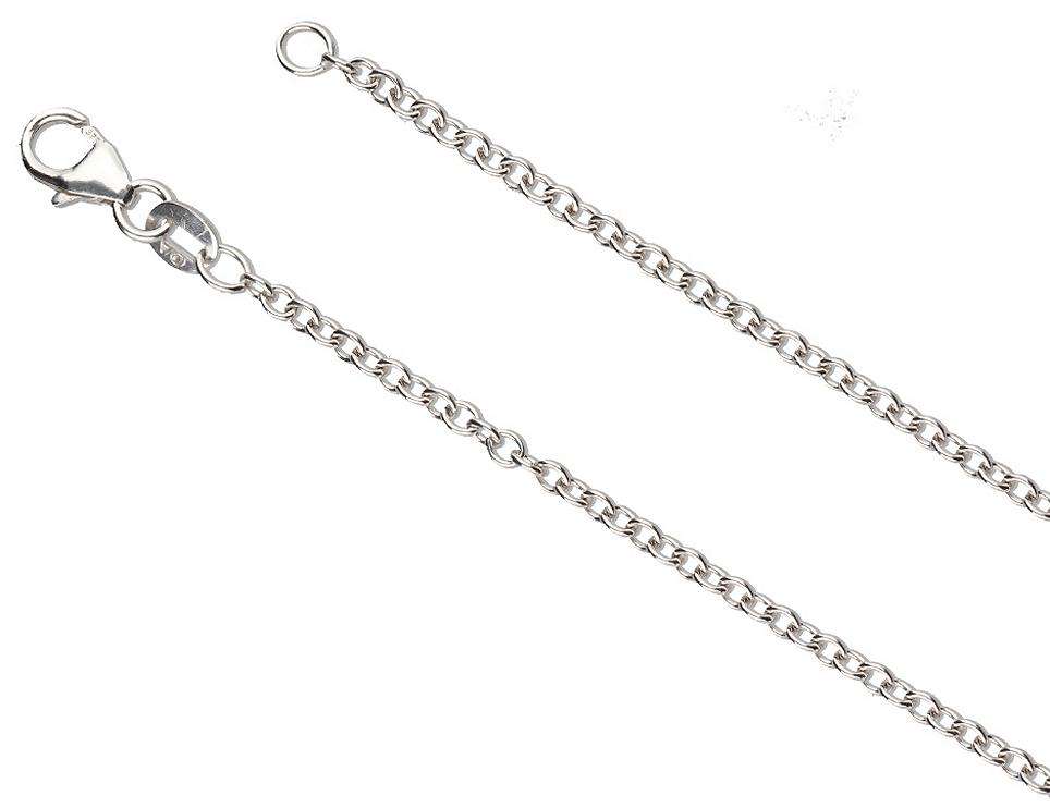9k / 9ct white gold CHAIN: 2.25mm wide Rolo / Belcher, 55cm