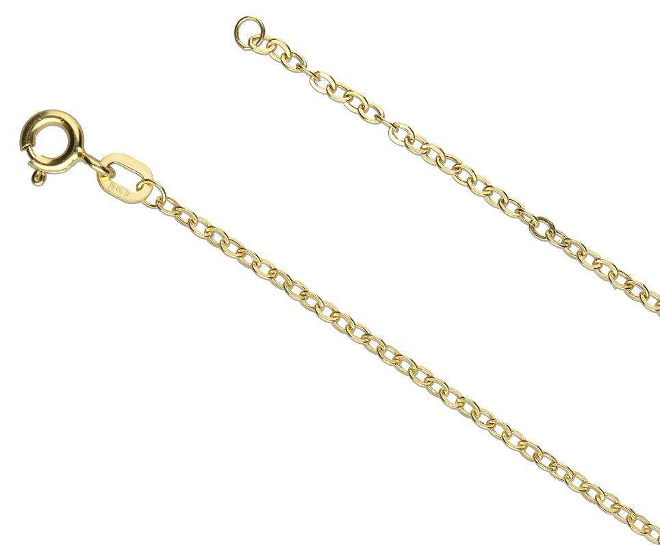 9k / 9ct gold CHAIN: 1.9mm wide Cable link, 42cm
