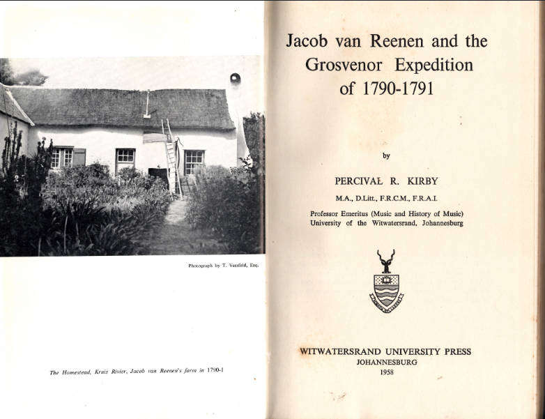 Jacob van Reenen and the "Grosvenor" Expedition of 1790 to 1791