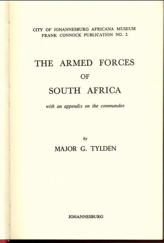 THE ARMED FORCES OF SOUTH AFRICA 1659-1954