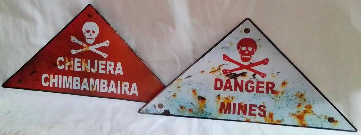 RHODESIAN MINEFIELD WARNING SIGNS **REPRO**