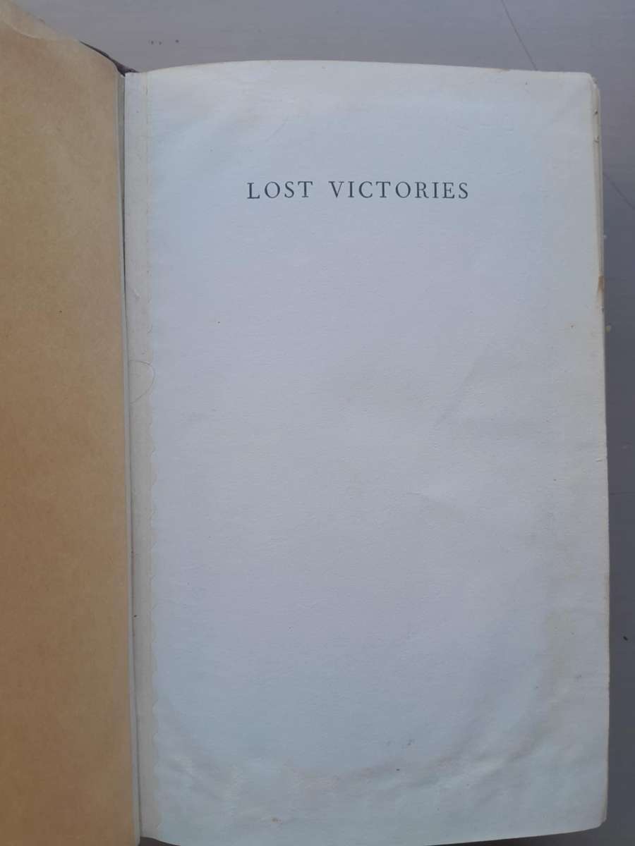 LOST VICTORIES by Field-Marshal Erich von Manstein **1st Edition**