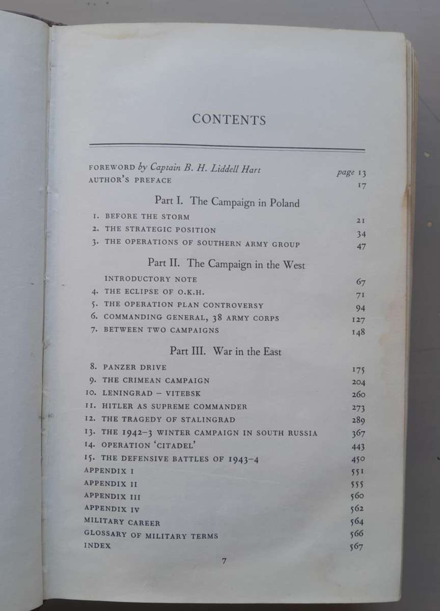 LOST VICTORIES by Field-Marshal Erich von Manstein **1st Edition**