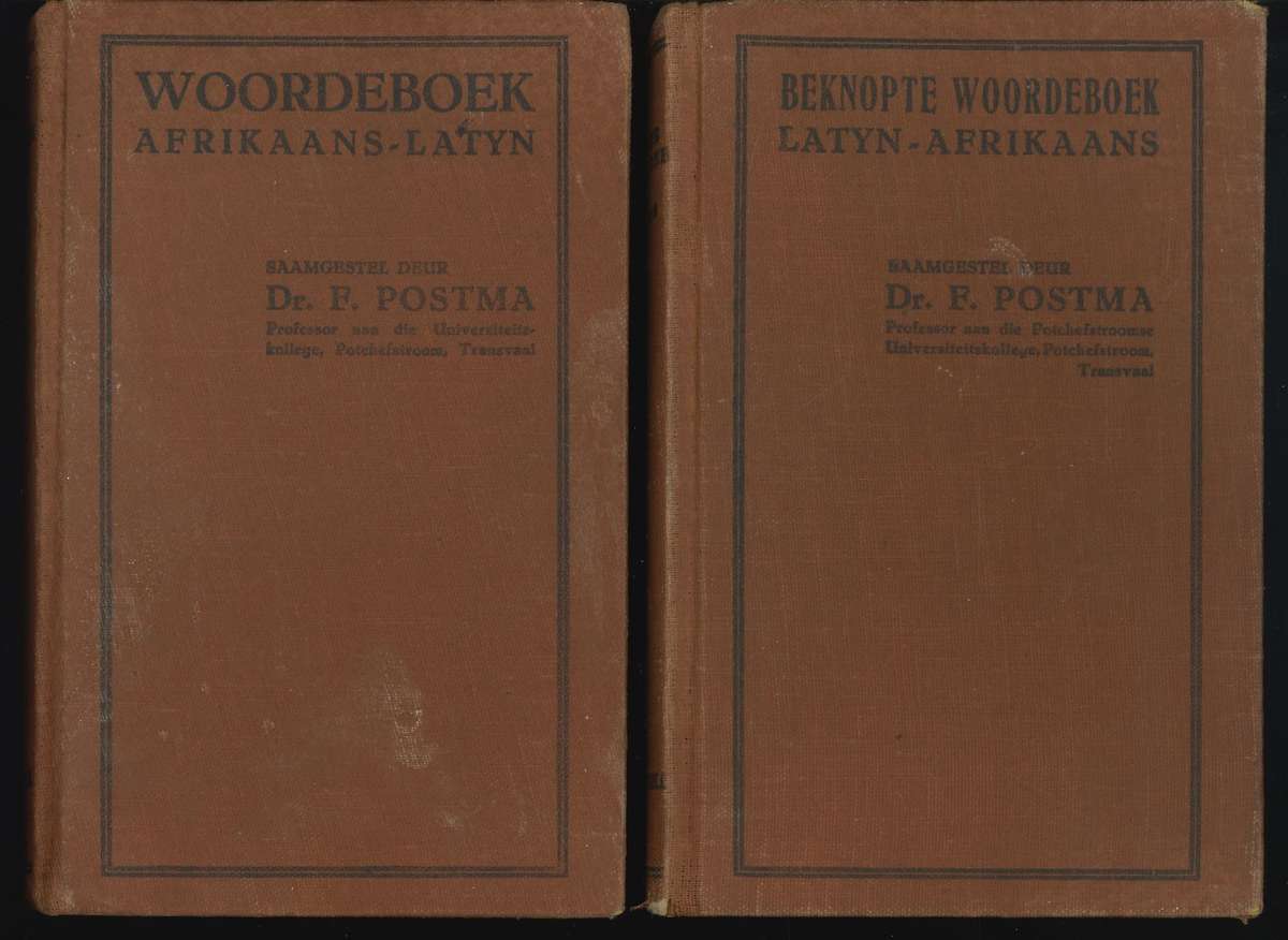WOORDEBOEKE Afrikaans - Latyn **1st Editions**