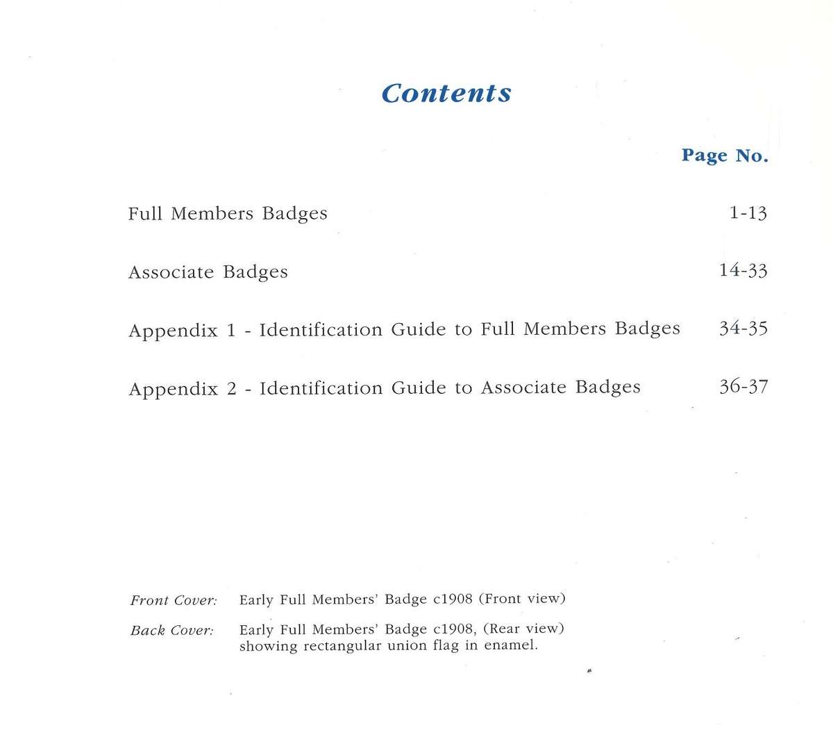 BADGES OF THE ROYAL AUTOMOBILE CLUB **Joan Williamson**