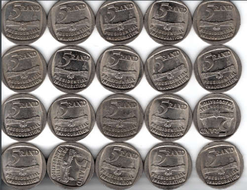 20 x 1994 MANDELA R5 INAUGURATION COINS