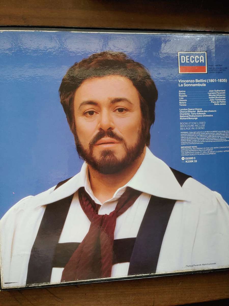 Bellini - La Sonnambula - Sutherland/Pavarotti/Ghiaurov - 3 LP Box Set DECCA