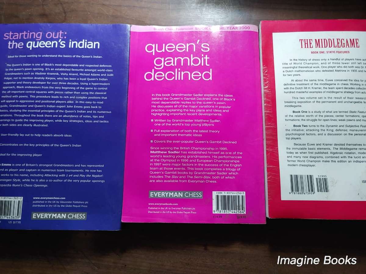 Chess Books x3 - Euwe/Emms/Sadler