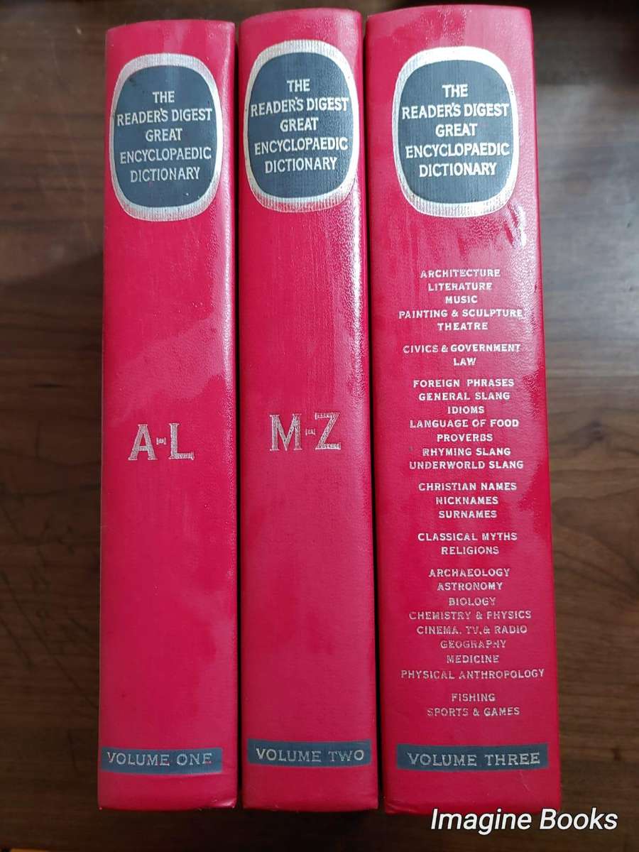 The Readers Digest Great Encyclopedic Dictionary - 3 Volume Set