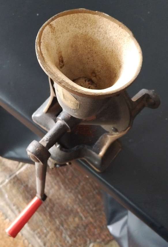 Antique Coffee Grinder - Spong & Co cast-iron