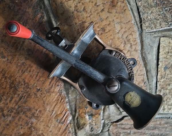 Antique Coffee Grinder - Spong & Co cast-iron
