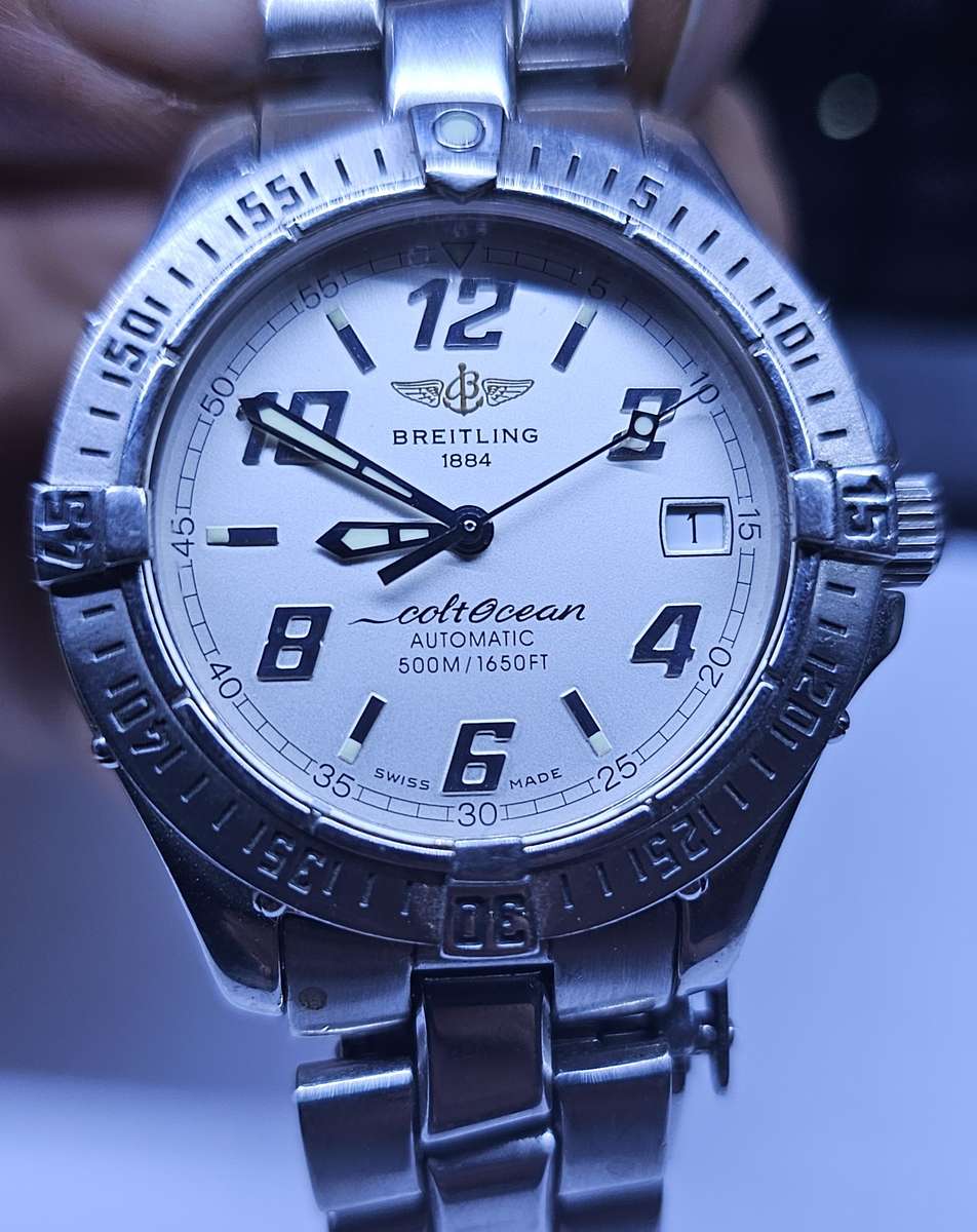 BREITLING A17350 Colt Ocean Date White Dial SS Automatic Men's Watch