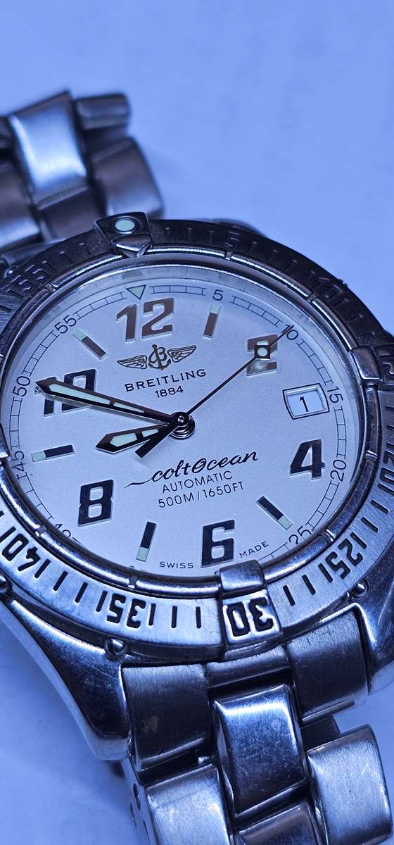 BREITLING A17350 Colt Ocean Date White Dial SS Automatic Men's Watch