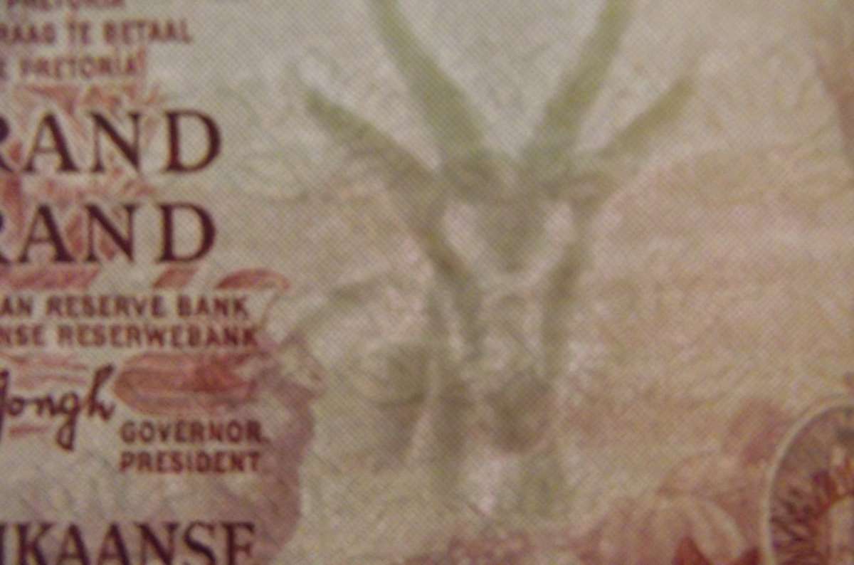 RARE : REPLACEMENT NOTE :  1 RAND : 1 st Issue : Z 10  E / A : T W DE JONGH : WM , SPRINGBOK - SEE D