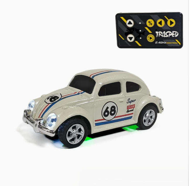 Vintage Volkswagen Beetle 1:64 Alloy Remote Control Car with 3 Speed Gears