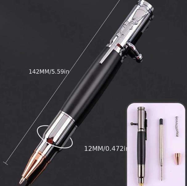 Tactical Design Bullet Shape Ballpoint Pen with Refills