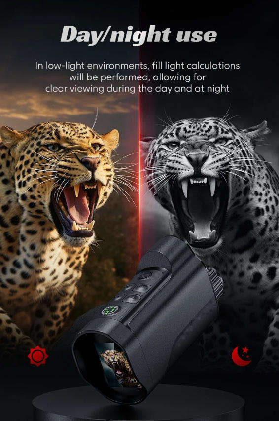 INSKAM Infrared Night Vision Scope 10X Magnification, 800m range, HD 1080P Digital Monocular