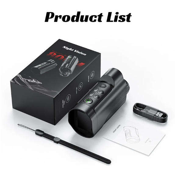 INSKAM Infrared Night Vision Scope 10X Magnification, 800m range, HD 1080P Digital Monocular