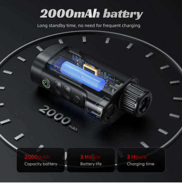 INSKAM Infrared Night Vision Scope 10X Magnification, 800m range, HD 1080P Digital Monocular