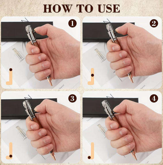 Tactical Design Bullet Shape Ballpoint Pen with Refills