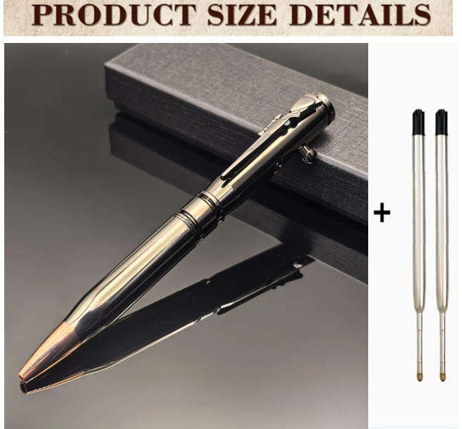 Tactical Design Bullet Shape Ballpoint Pen with Refills