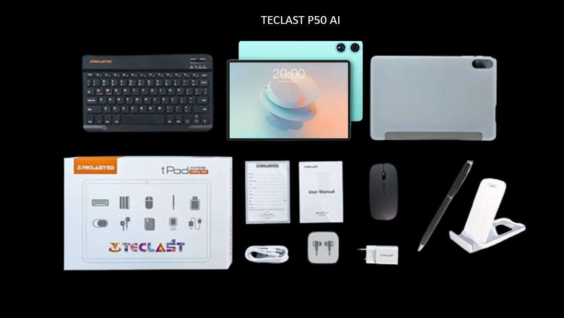 11 Inch Android 15 Tablet 16GB RAM DDR5 128GB SSD + SD Card 512GB Octa-core with Accessories