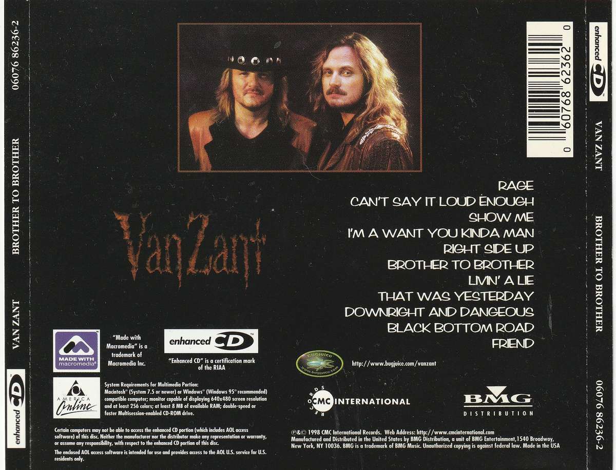Van Zant - Brother To Brother CD Import