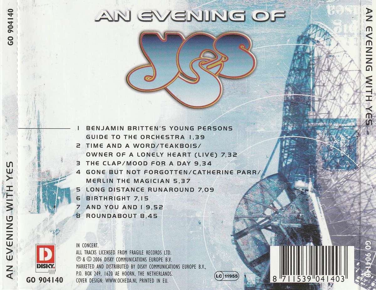 Anderson Bruford Wakeman Howe - An Evening of Yes CD Import D (Y)