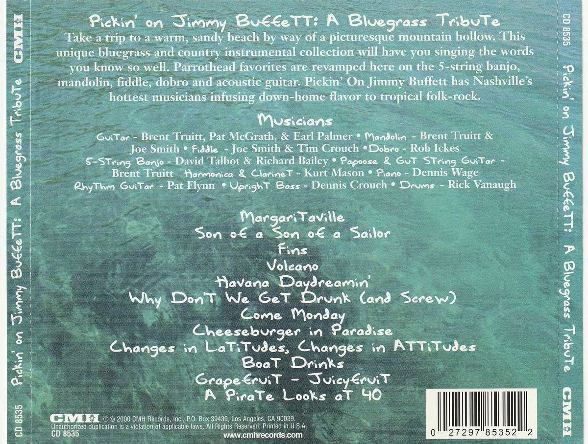 Pickin' On Jimmy Buffett: A Bluegrass Tribute CD Import