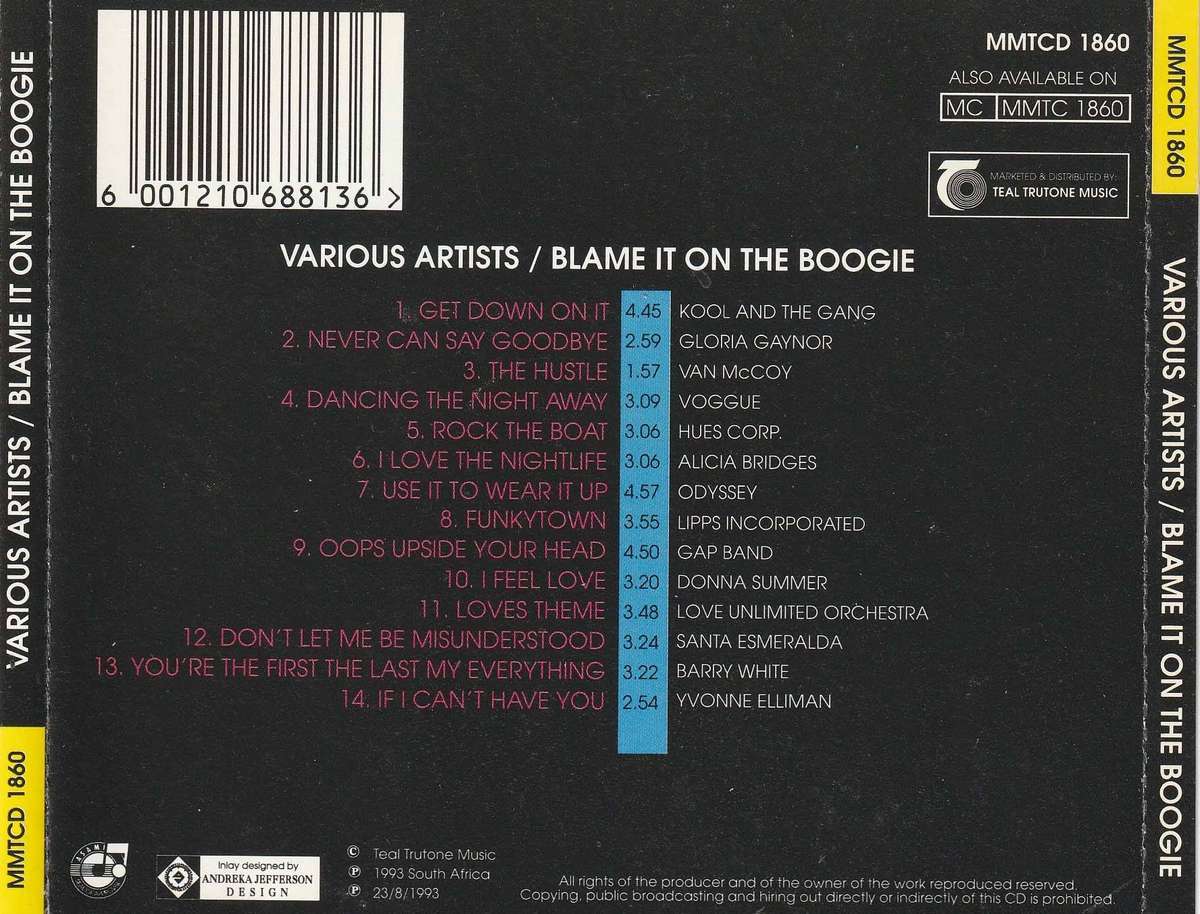 Various - Blame It On the Boogie CD D