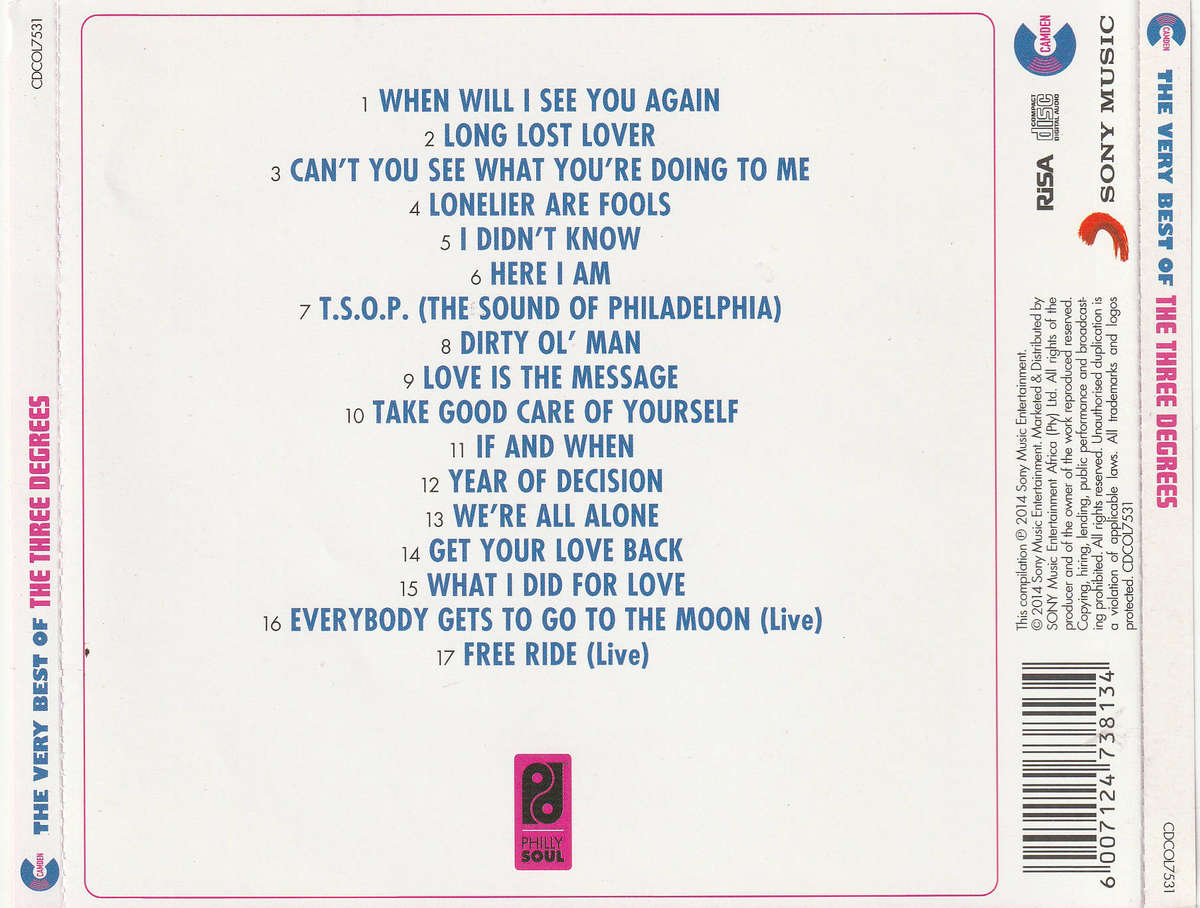 Three Degrees - Very Best of CD D
