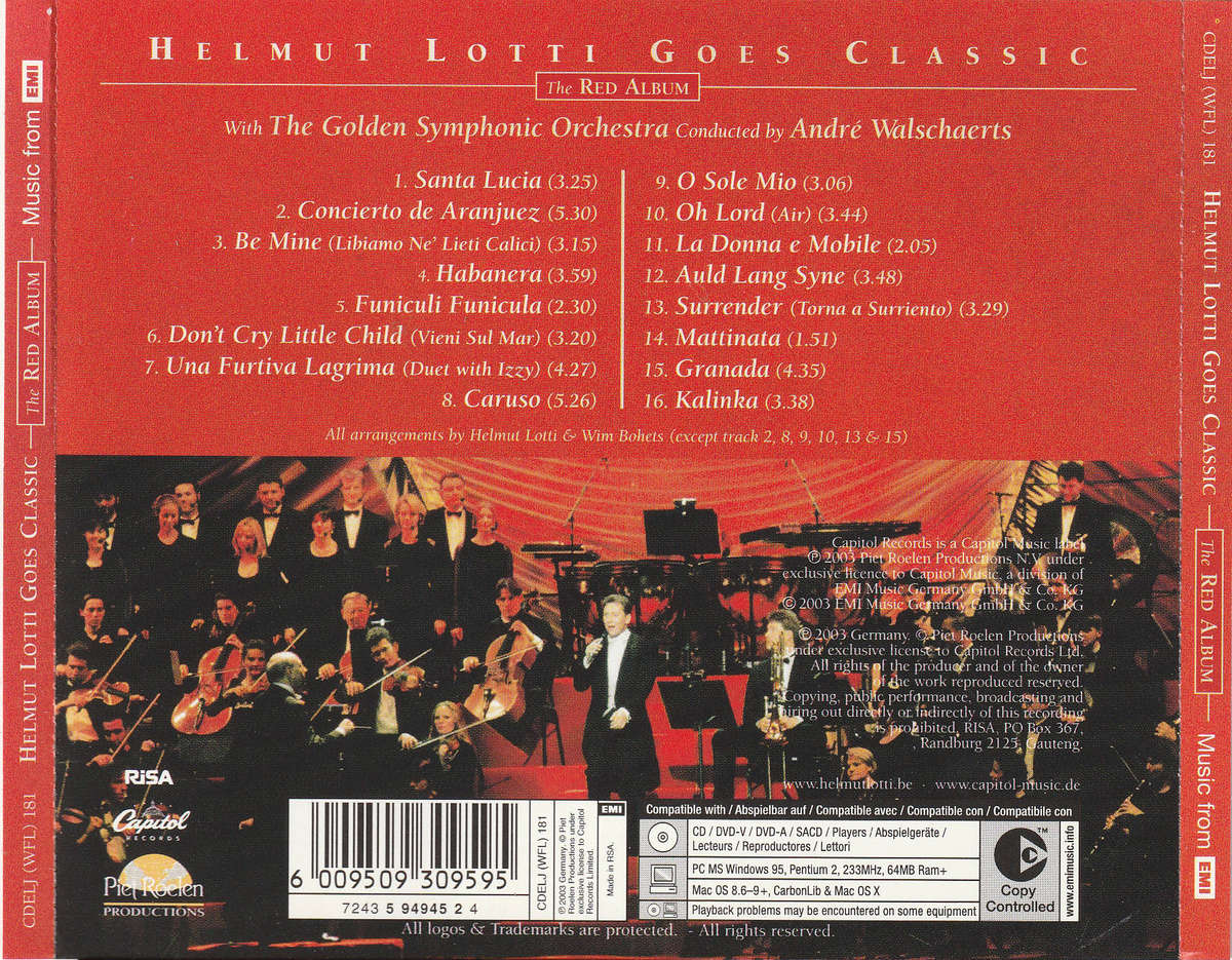 Helmut Lotti - Helmut Lotti Goes Classic (The Red Album) CD D