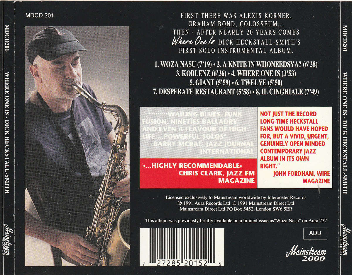 Dick Heckstall-Smith - Where One Is CD Import