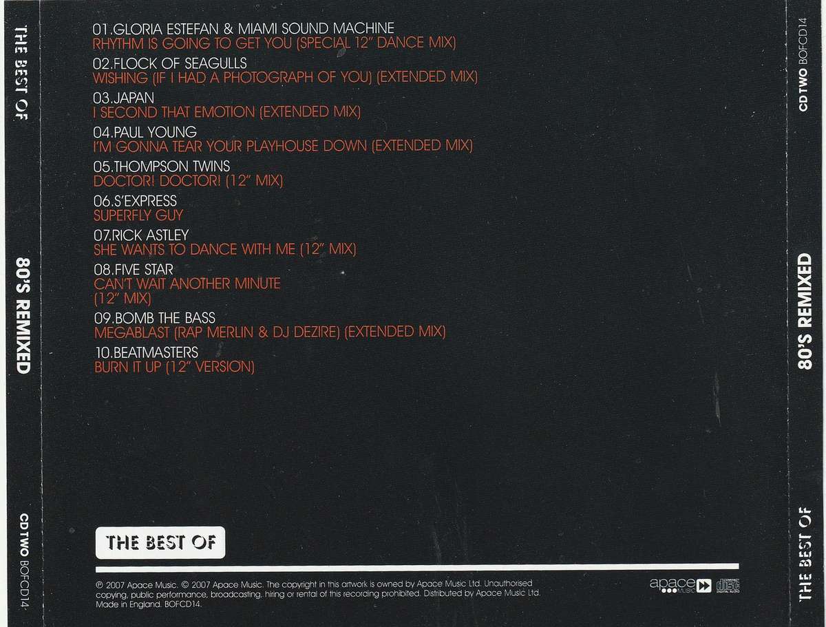 Various - Best of 80's Remixed Vol. 1 + 2 CD Import
