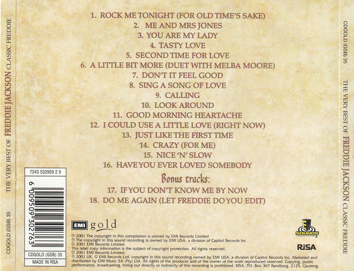 Freddie Jackson - Very Best of CD D