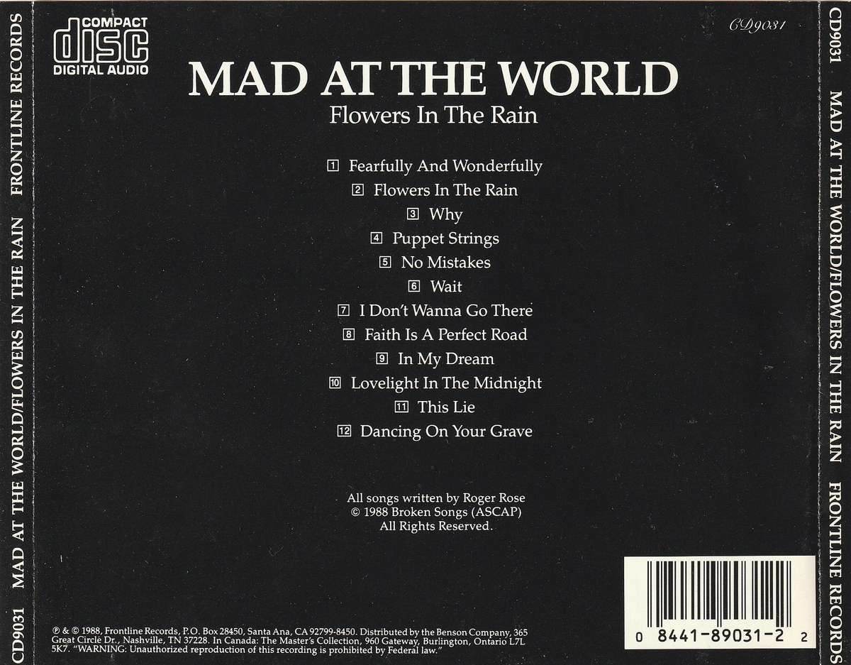 Mad At the World - Flowers In the Rain CD Import