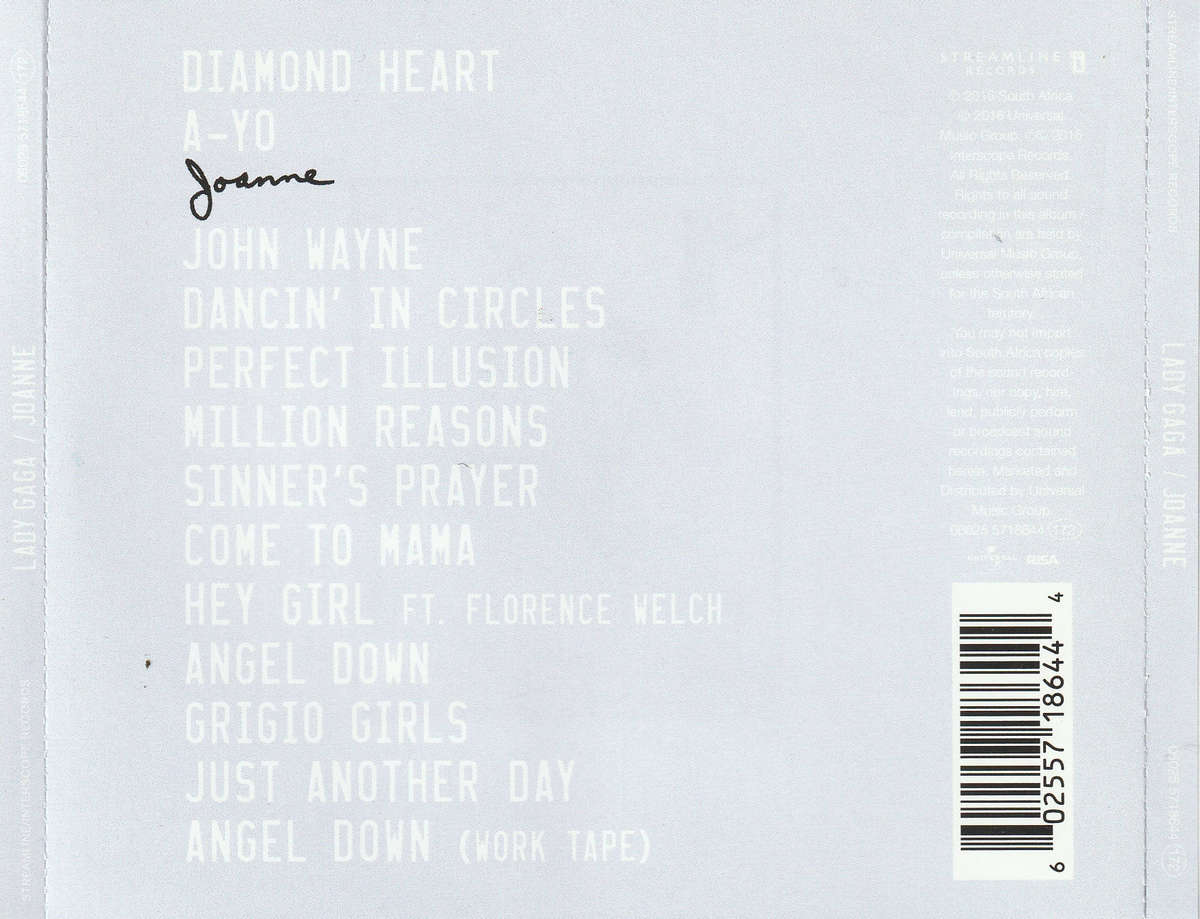 Lady Gaga - Joanne CD D