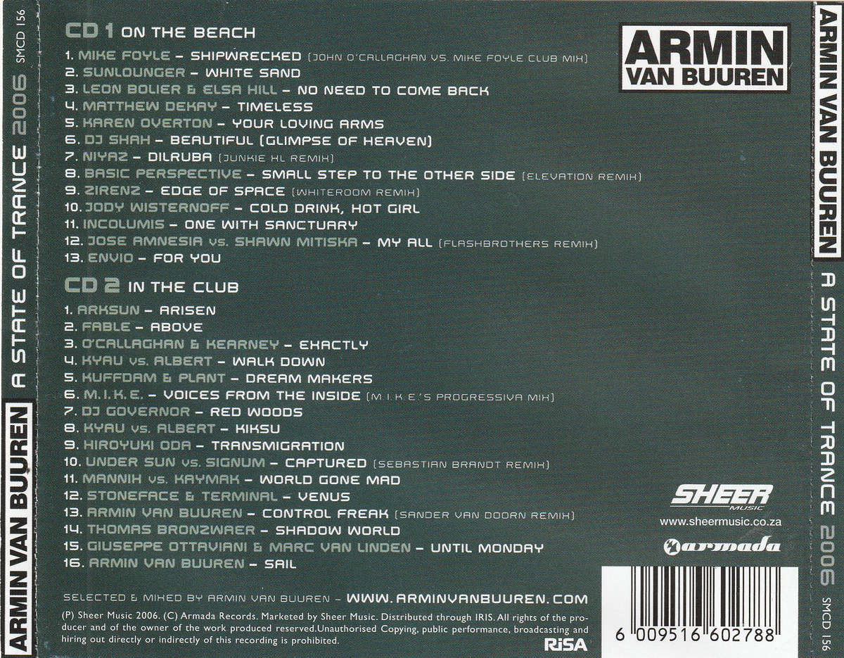 Armin van Buuren - A State of Trance 2006 Double CD D