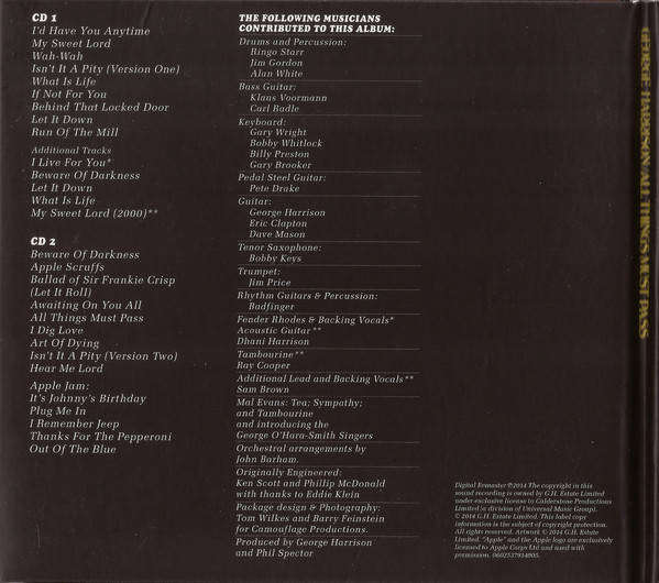 George Harrison - All Things Must Pass CD Import Sealed