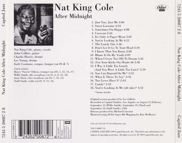 Nat King Cole - After Midnight Complete Session CD Import