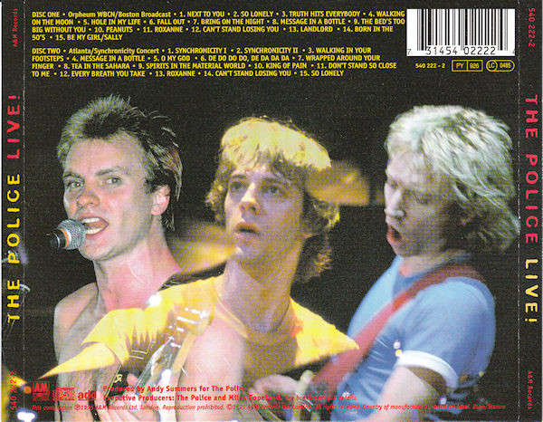 Police - Live! 1 Double CD Import