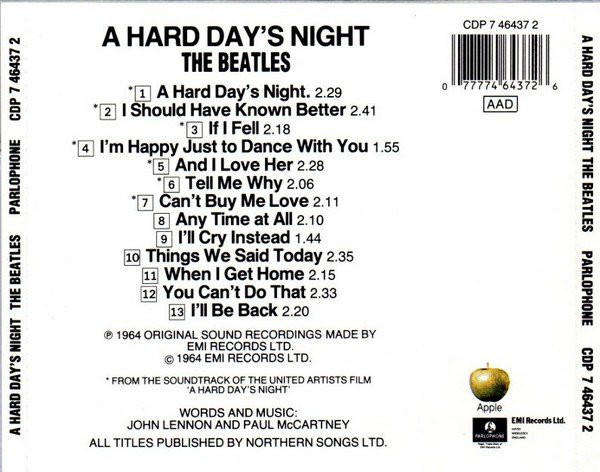 Beatles - A Hard Day's Night CD Import