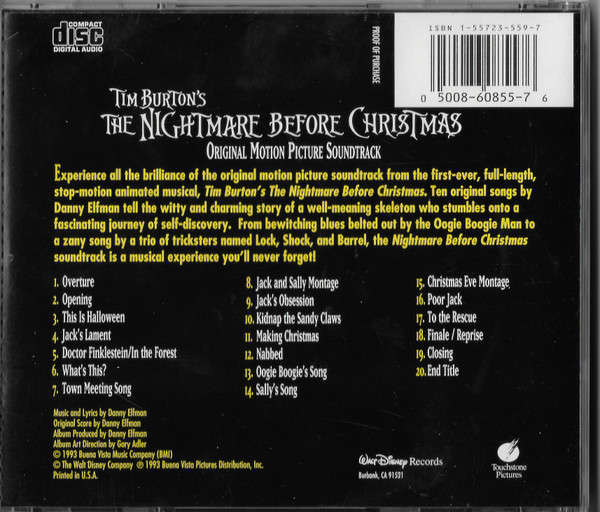 Soundtrack - The Nightmare Before Christmas CD Import