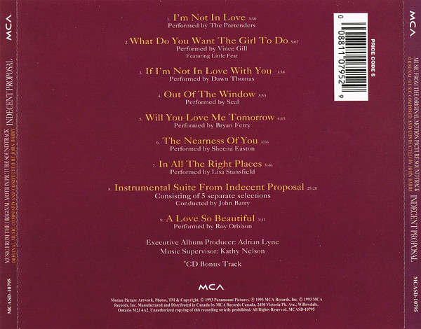 Soundtrack - Indecent Proposal CD Import
