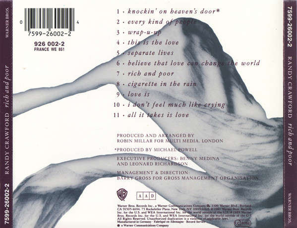 Randy Crawford - Rich & Poor CD Import