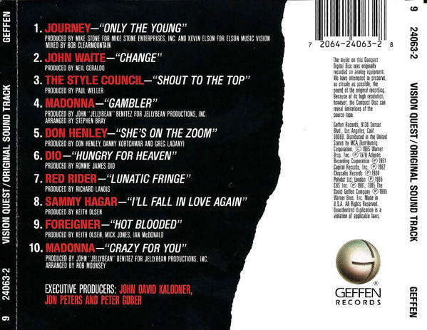 Soundtrack - Vision Quest CD Import