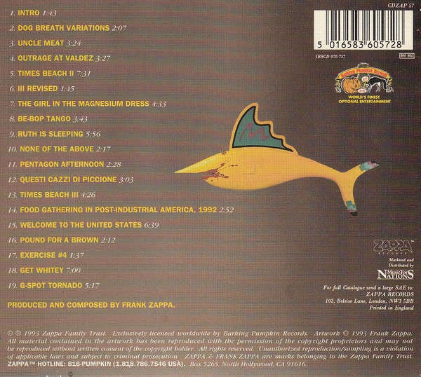 Zappa & Ensemble Modern - The Yellow Shark CD Import Digipak