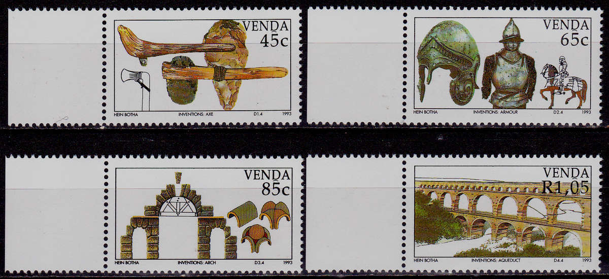 VENDA 1993, 5 Nov, INVENTIONS(3rd series), set, MNH, CV R 30.00, view scans